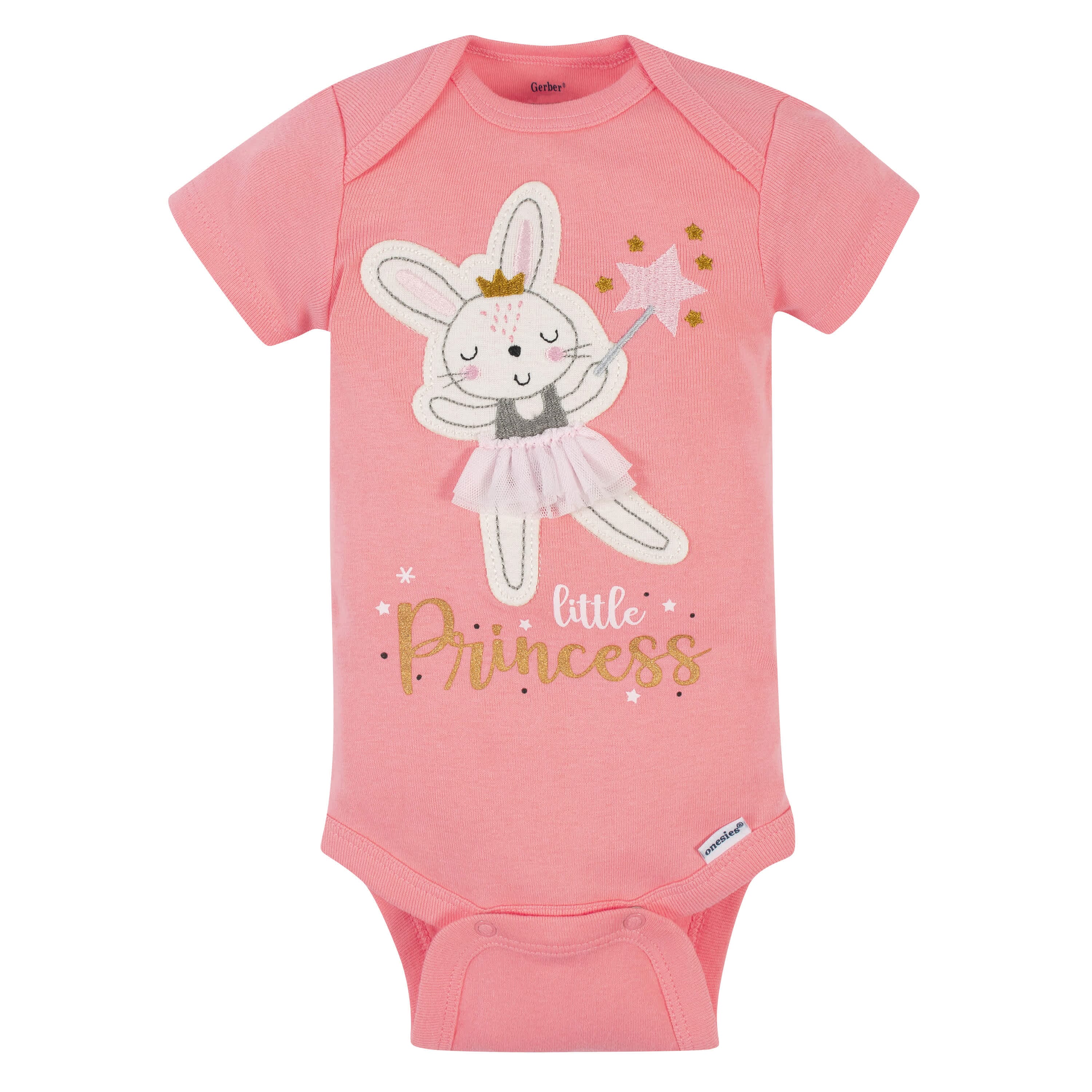 5-Pack Baby Girls Ballerina Short Sleeve Onesies® Bodysuits-Gerber Childrenswear