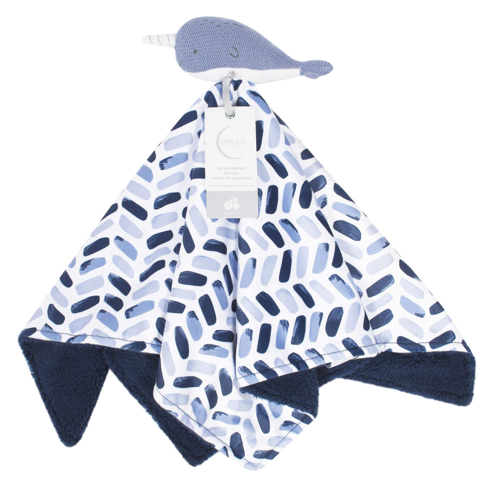 Blue Narwhal Extra-Large Security Blanket-Gerber Childrenswear