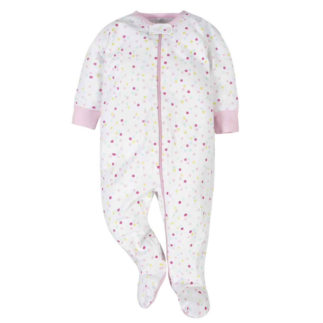 4-Pack Baby Girls Sweet Treat Sleep N' Plays-Gerber Childrenswear