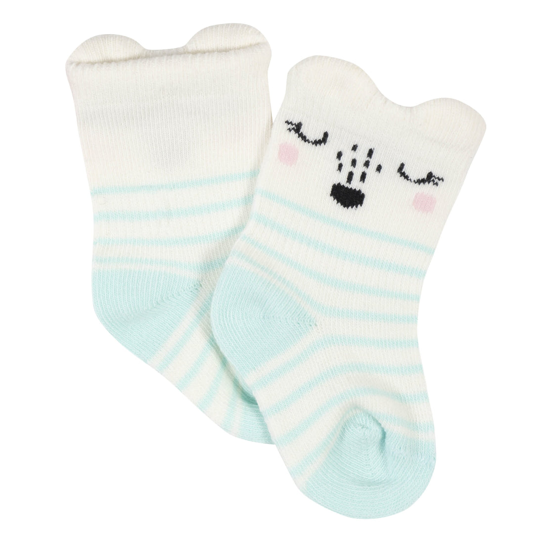 6-Pack Baby Girls Fox Wiggle Proof® Socks