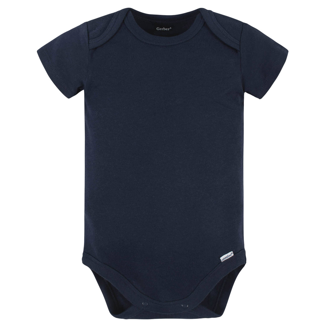 5-Pack Baby Navy Premium Short Sleeve Onesies® Bodysuits