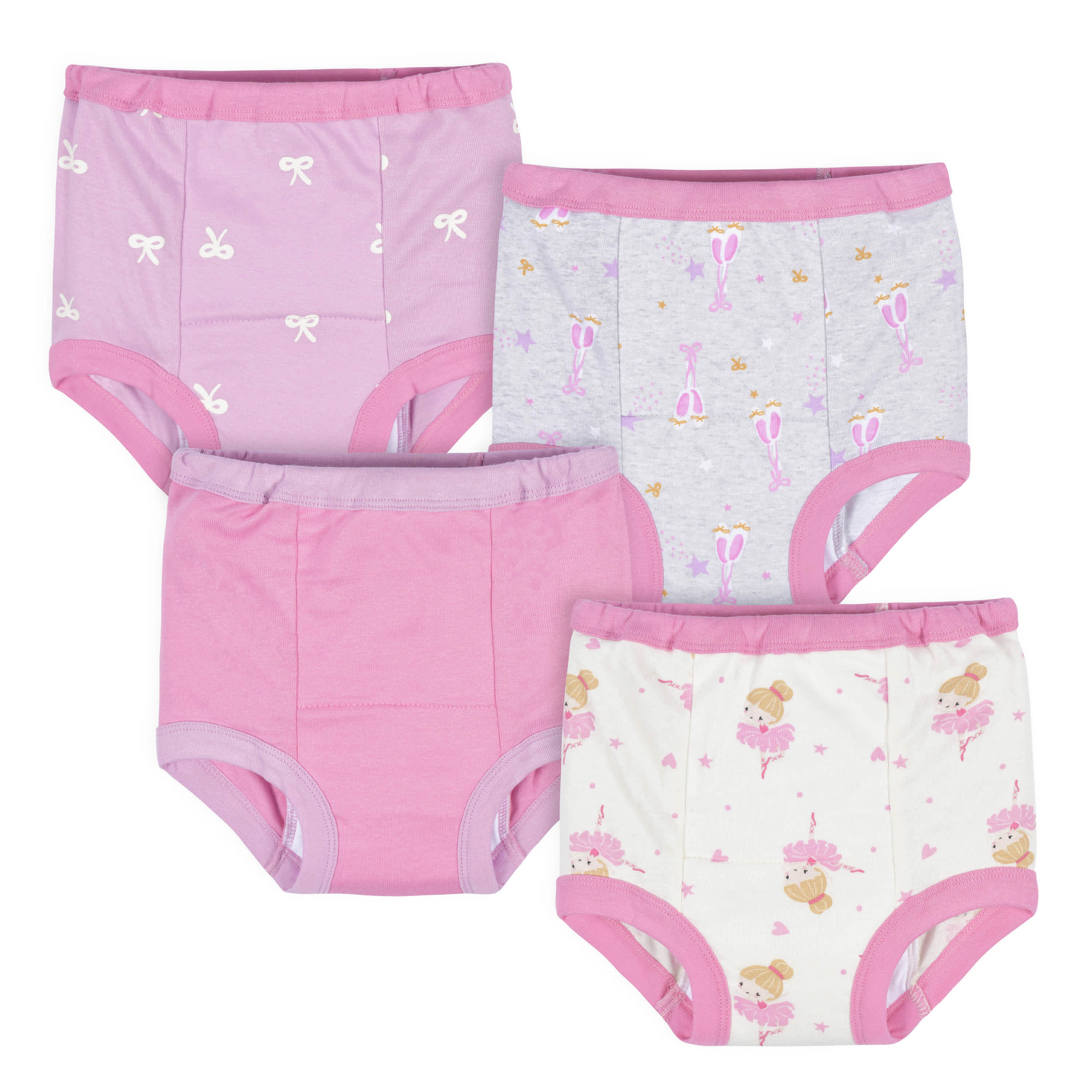4-Pack Toddler Girls Ballerina Training Pants