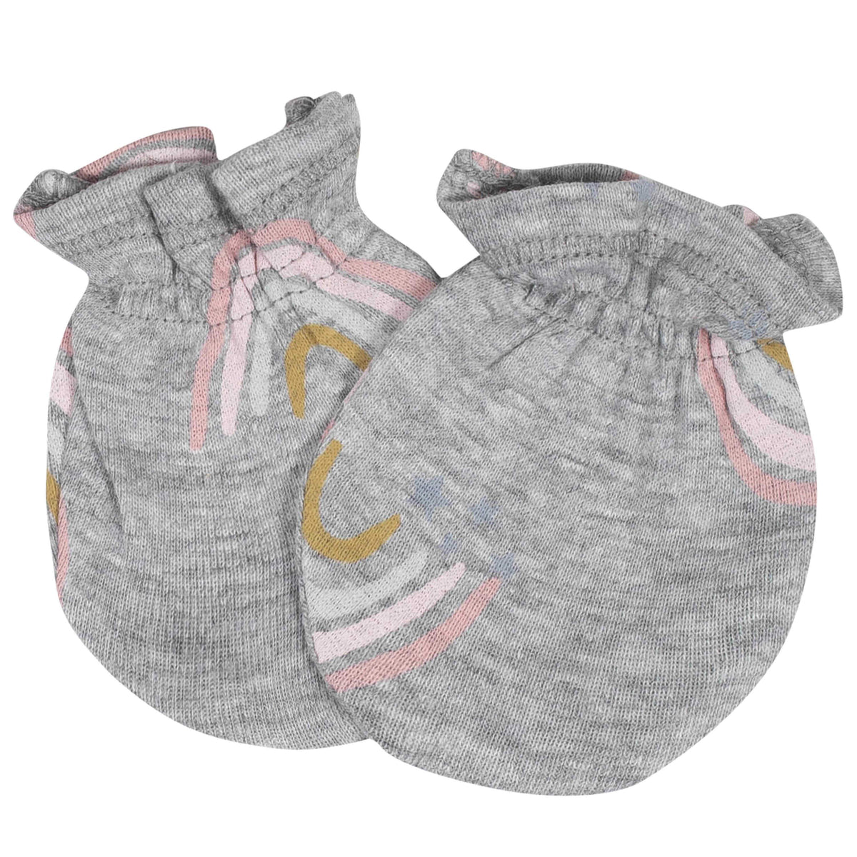 8-Piece Baby Girls Bear Caps & Mittens Set-Gerber Childrenswear