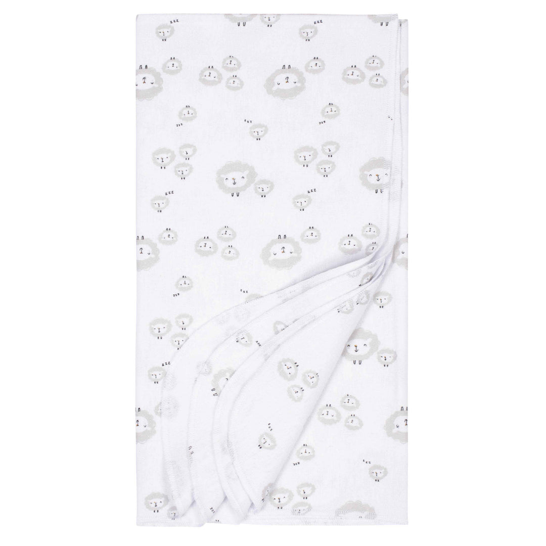 Gerber® 4-Pack Baby Unisex Lamb Flannel Blankets-Gerber Childrenswear