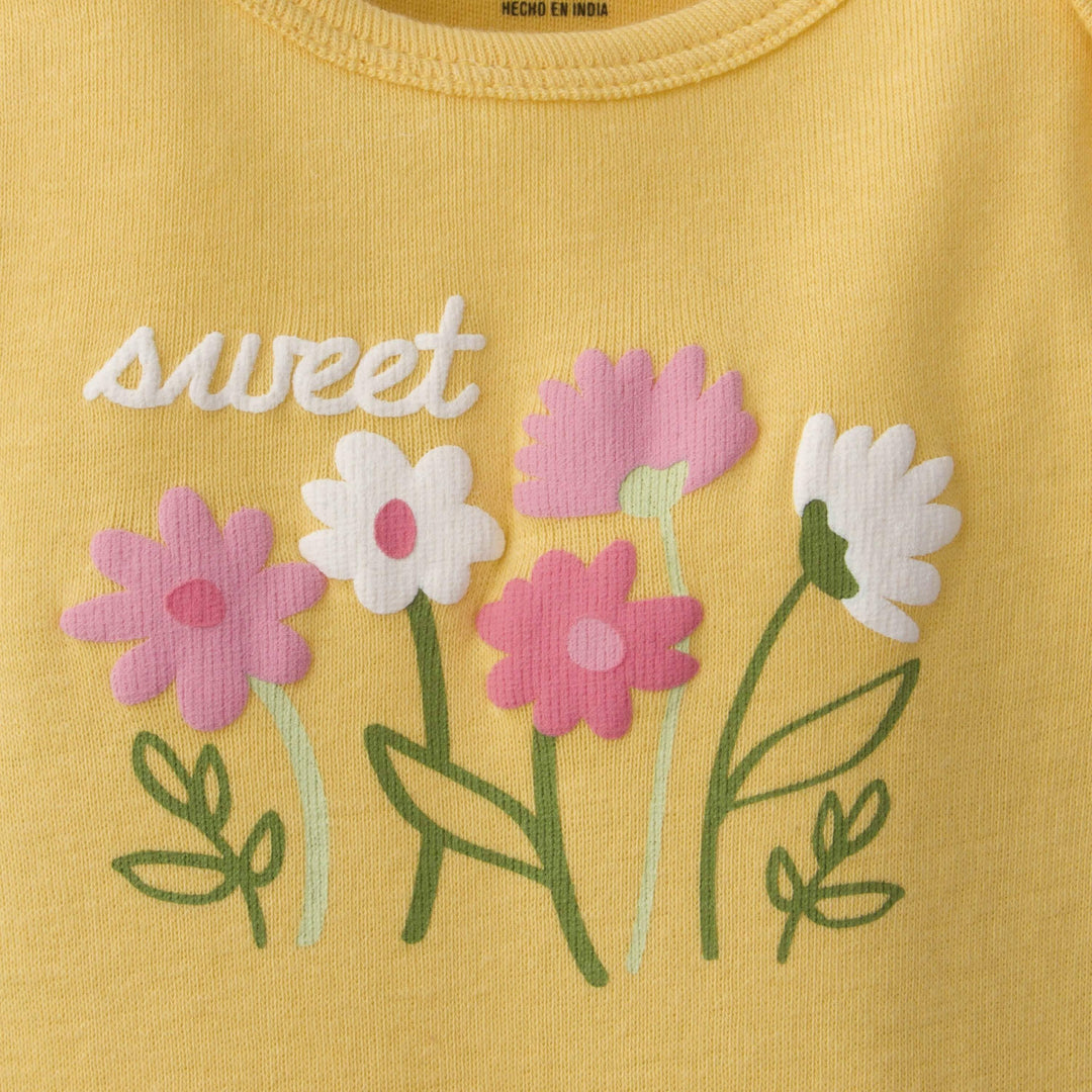 3-Piece Baby Girls Floral Meadow Onesies® Bodysuits & Pants Set-Gerber Childrenswear