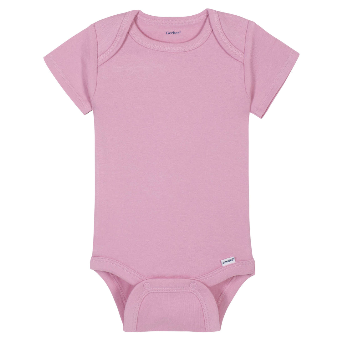 Premium Short Sleeve Onesies® Bodysuit - Light Pink-Gerber Childrenswear