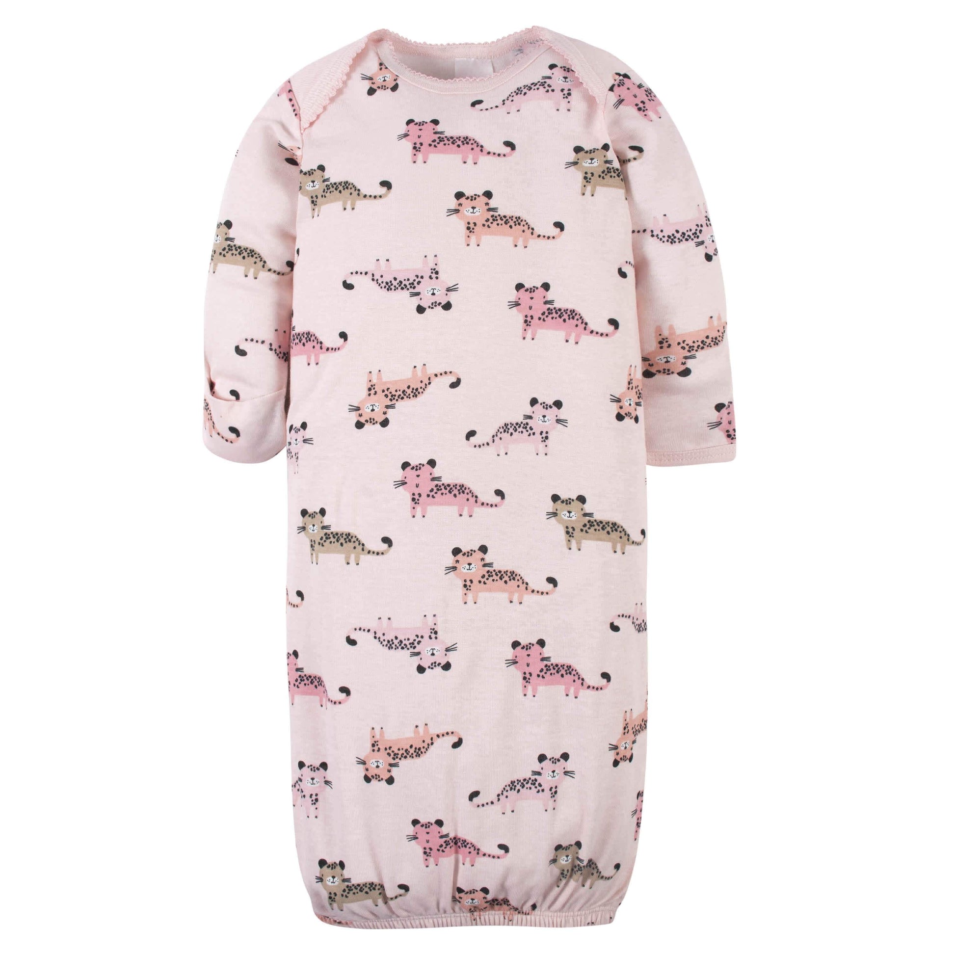 2-Pack Baby Girls Leopard Gowns-Gerber Childrenswear