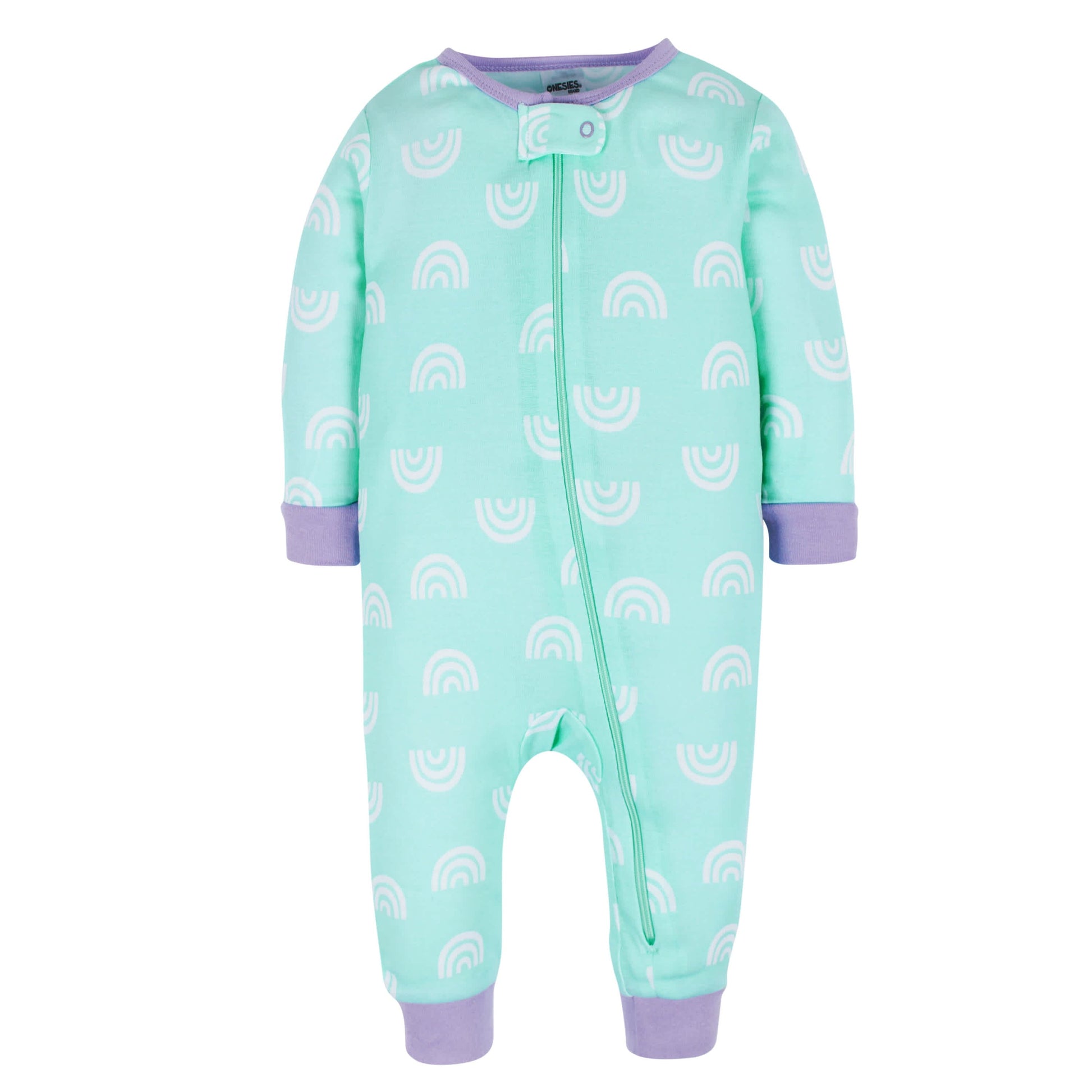 3-Pack Baby & Toddler Girls Rainbow Floral Snug Fit Footless Pajamas