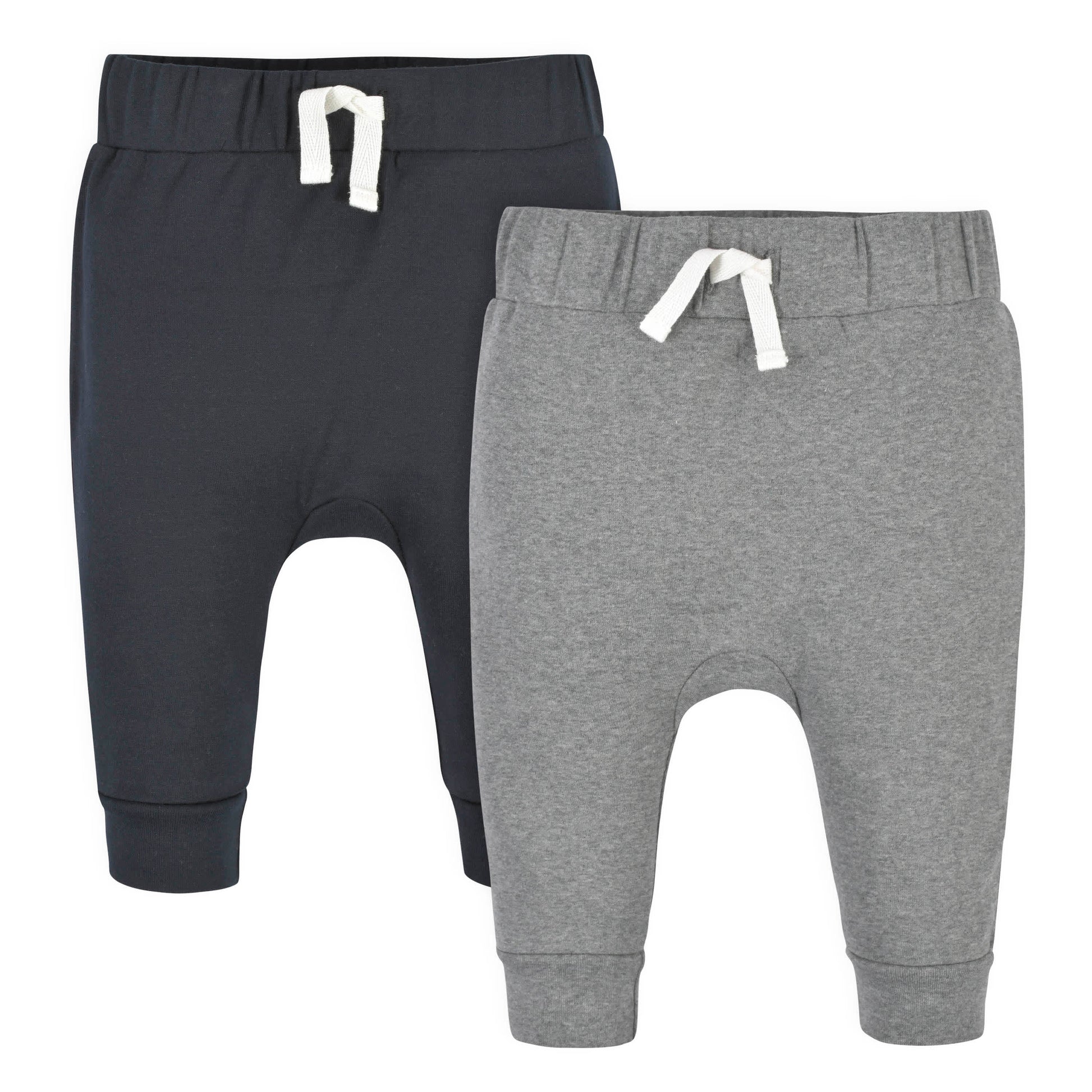 2-Pack Baby Neutral Comfy Stretch Gray & Black Pants-Gerber Childrenswear
