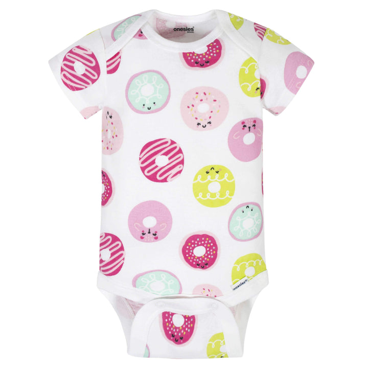 8-Pack Baby Girls Sweet Treats Onesies® Brand Bodysuits-Gerber Childrenswear