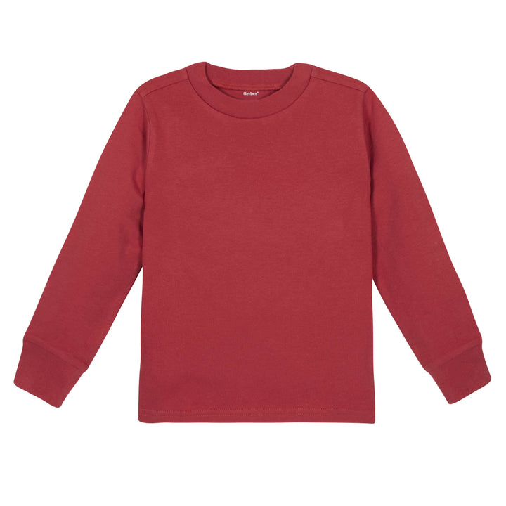 Gerber® Premium Long Sleeve Tee Shirt - Red-Gerber Childrenswear