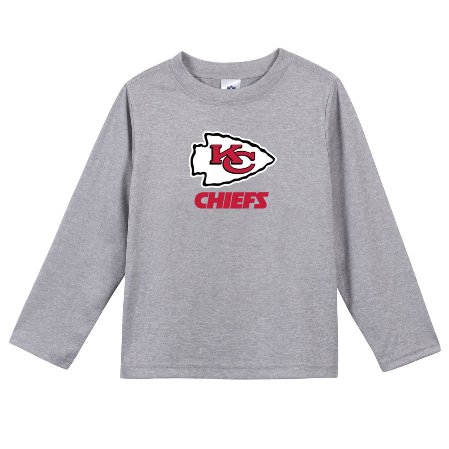 Kansas City Chiefs Toddler Boys Long Sleeve Tee Shirt-Gerber Childrenswear