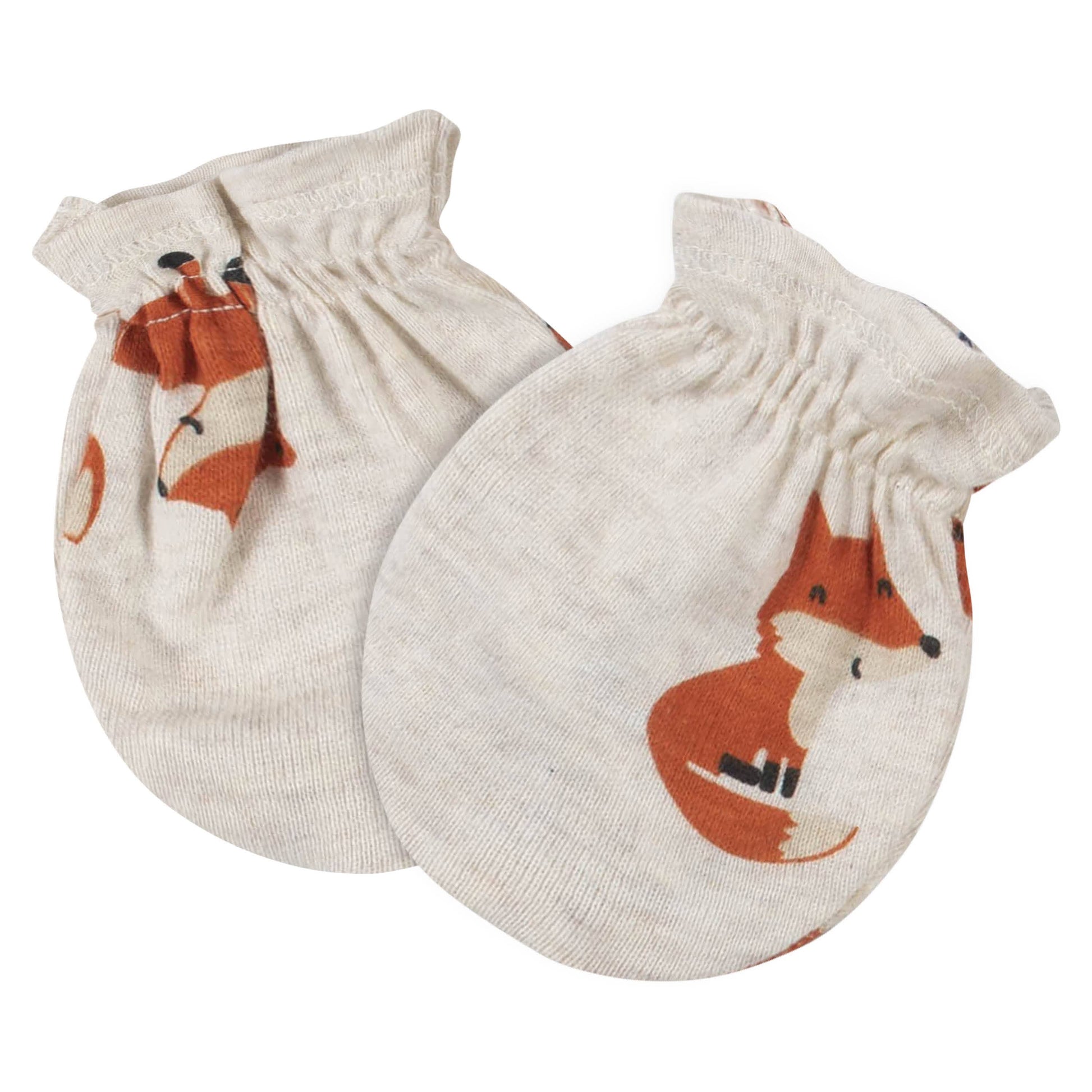 8-Piece Baby Boys Fox Caps & Mittens Set-Gerber Childrenswear