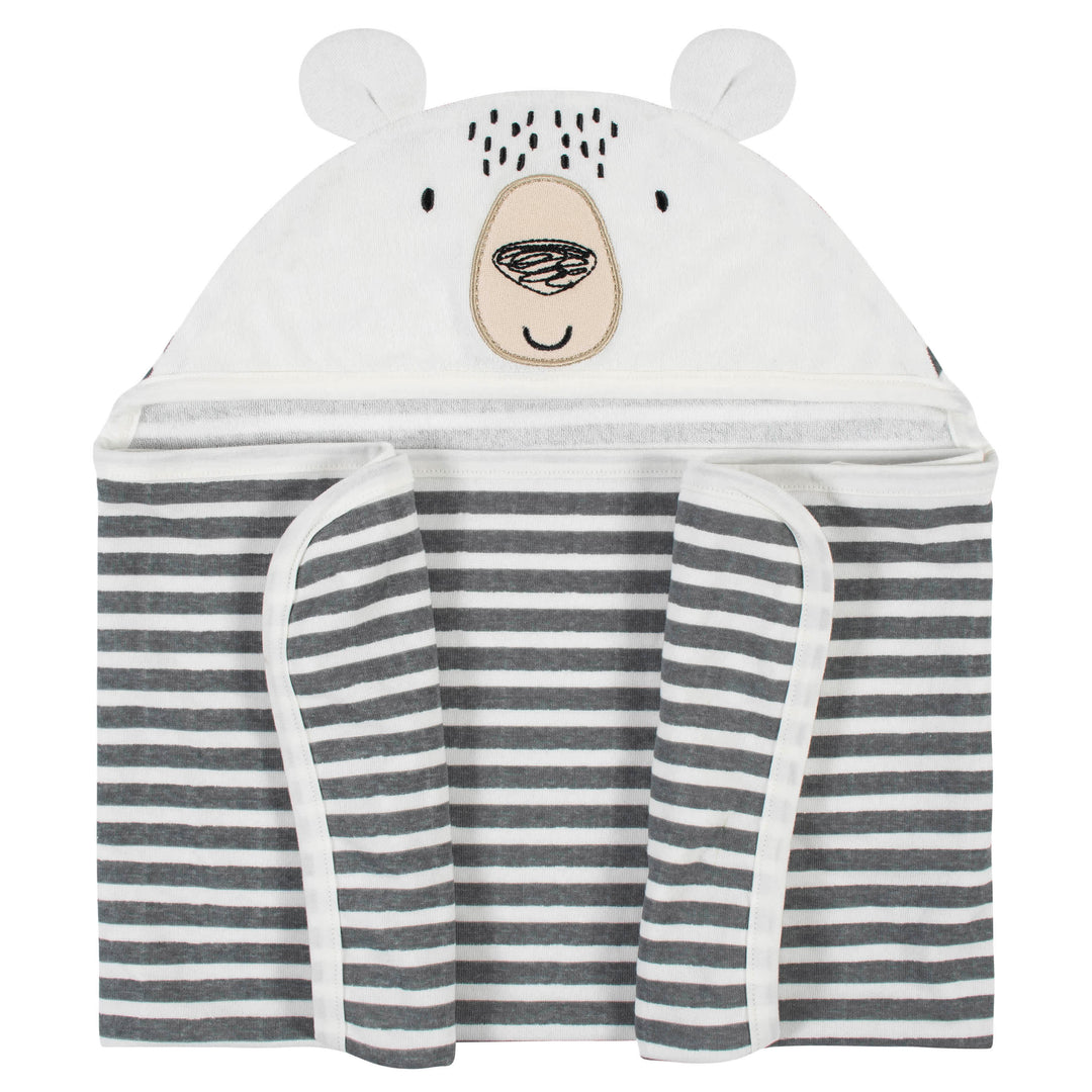 Baby Boys Bear Hooded Bath Wrap-Gerber Childrenswear
