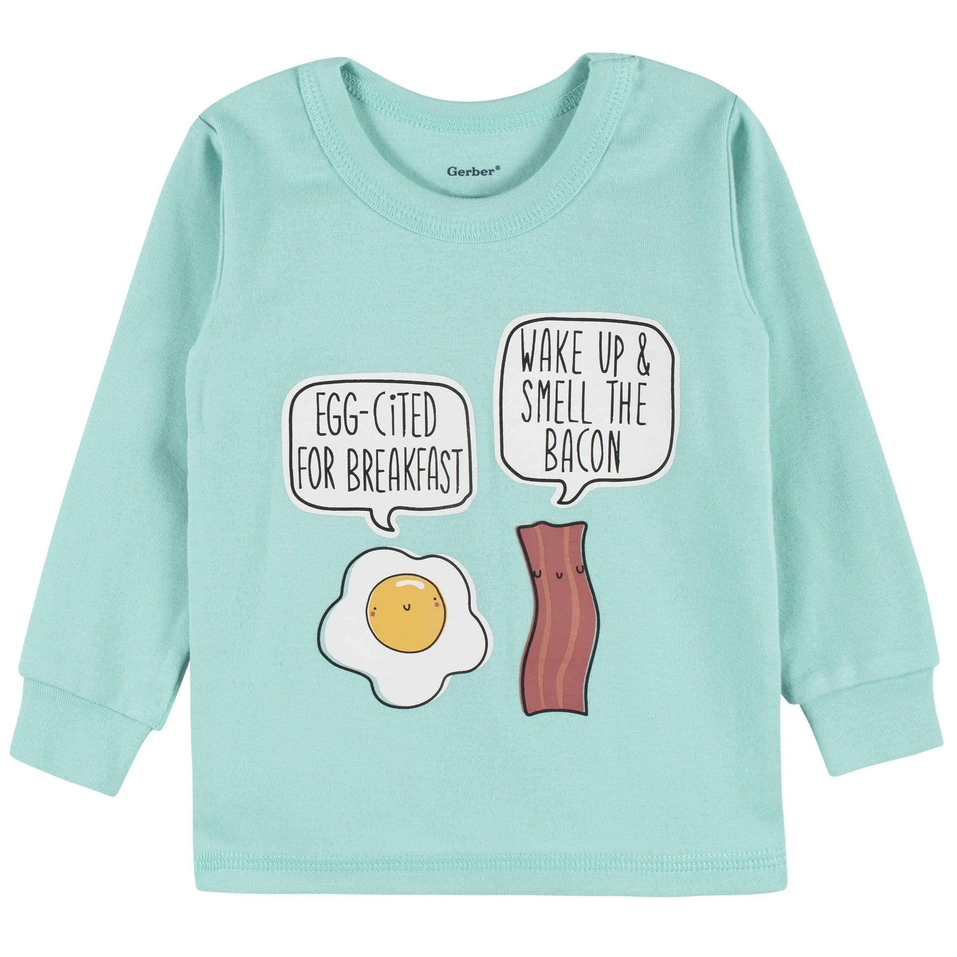 4-Piece Baby & Toddler Breakfast Snug Fit Cotton Pajamas-Gerber Childrenswear