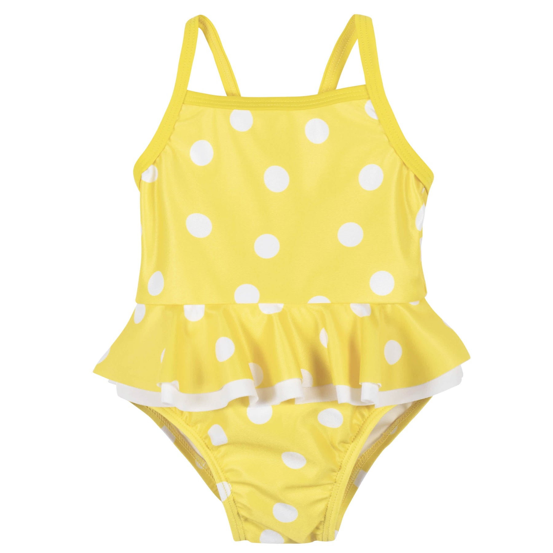 Baby & Toddler Girls UPF 50+ Yellow Dots One-Piece Swimsuit – Gerber ...