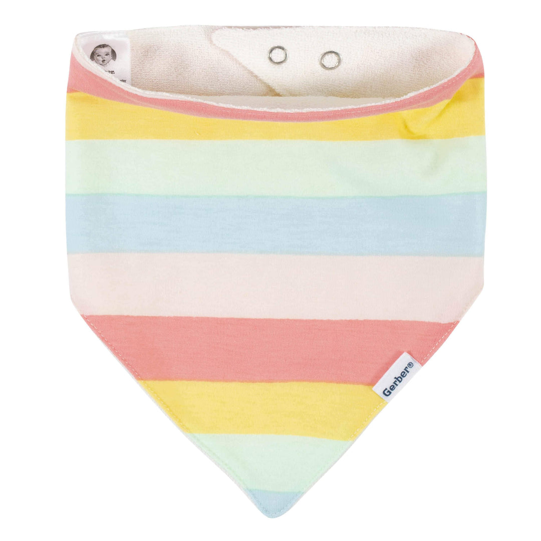 4-Pack Baby Girls Rainbow Bandana Bibs-Gerber Childrenswear