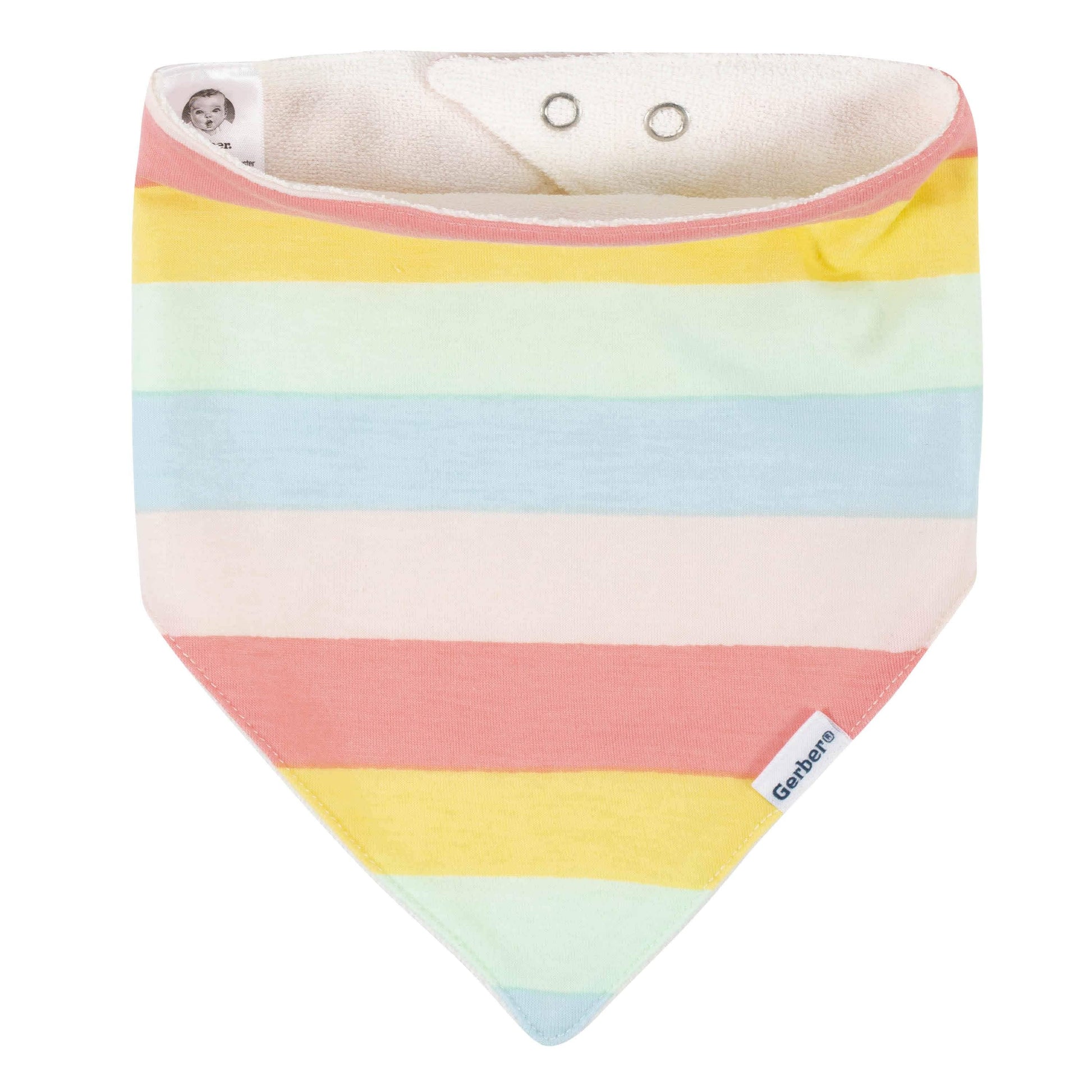 4-Pack Baby Girls Rainbow Bandana Bibs-Gerber Childrenswear