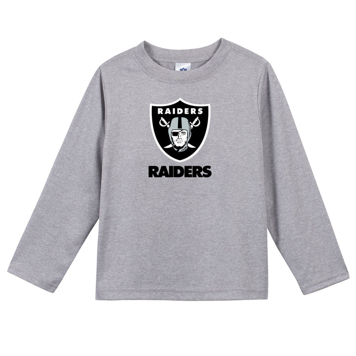 Las Vegas Raiders Toddler Boys Long Sleeve Tee Shirt-Gerber Childrenswear