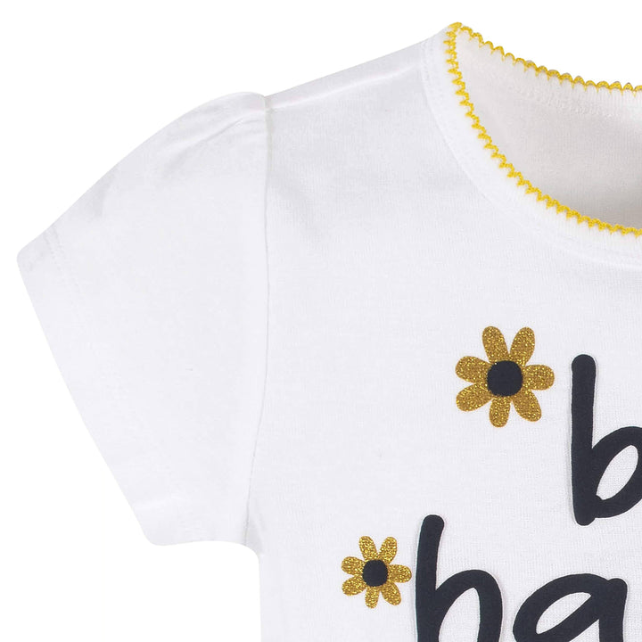 4-Piece Infant & Toddler Girls Bee Garden Tees, Skort & Pants Set-Gerber Childrenswear