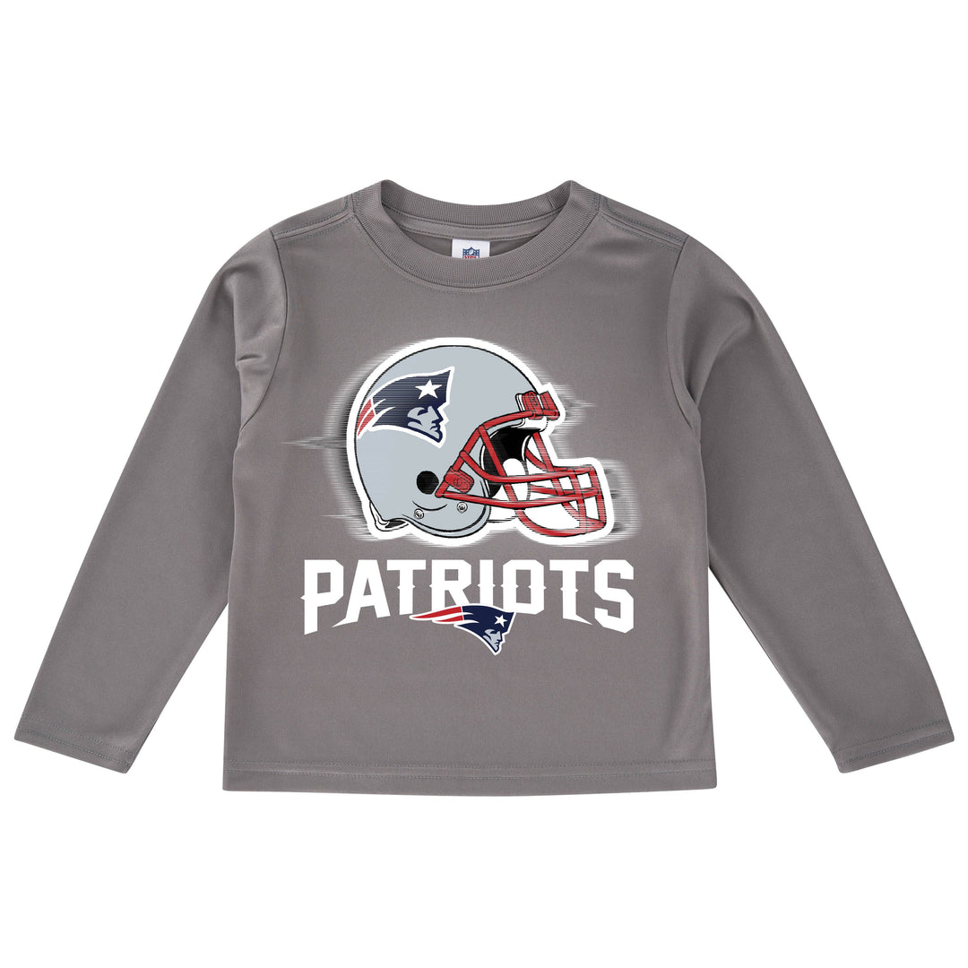 New England Patriots Toddler Boys' Long Sleeve Logo Tee-Gerber Childrenswear