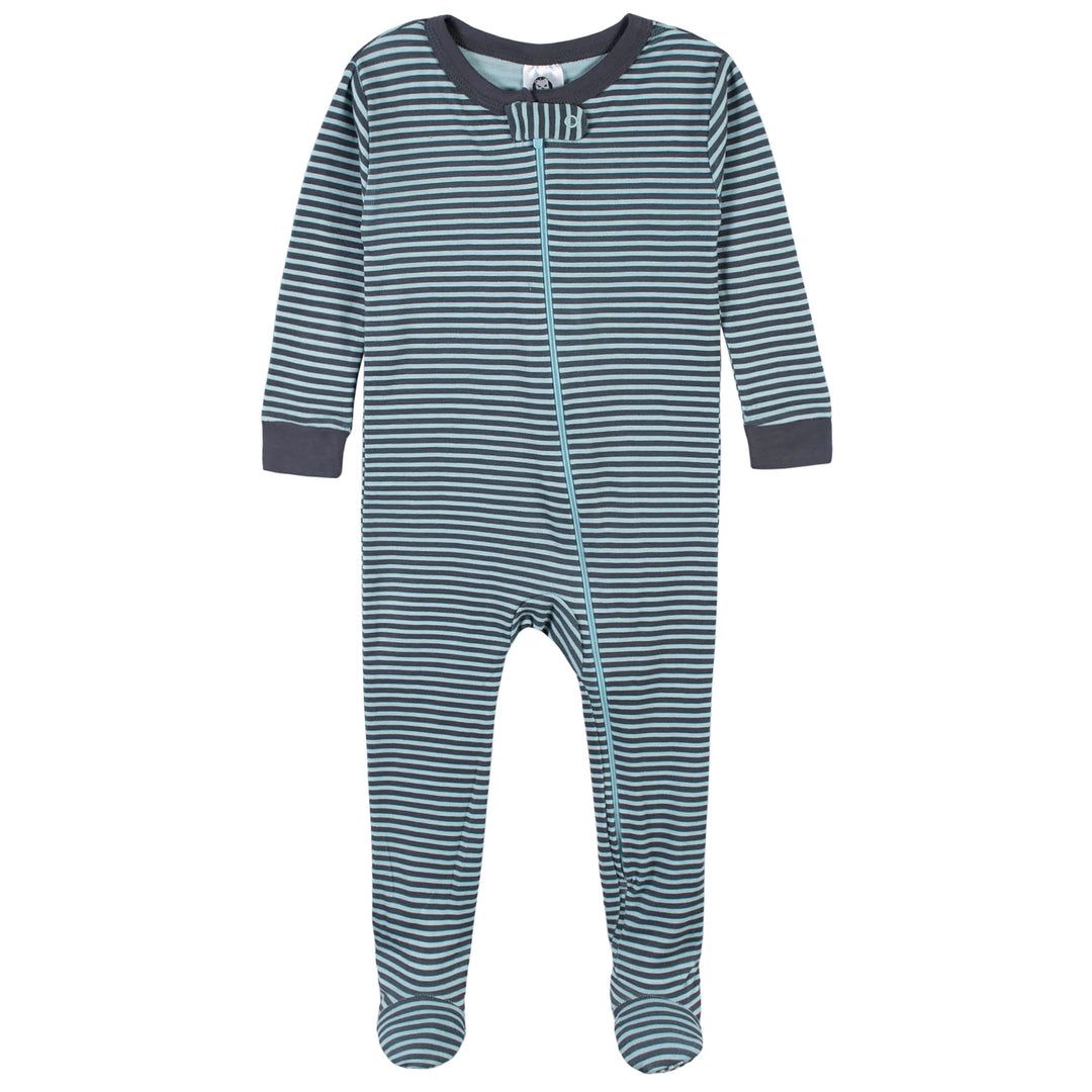 2-Pack Baby & Toddler Boys Dino Blues Snug Fit Footed Cotton Pajamas-Gerber Childrenswear