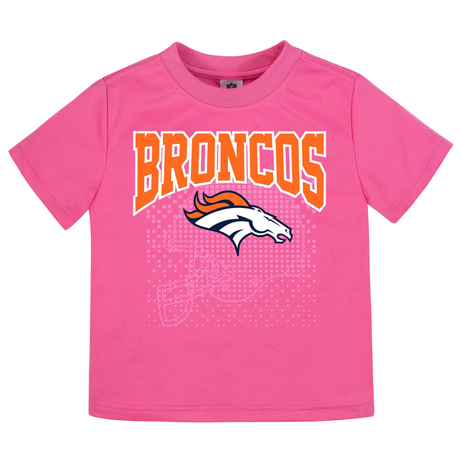 Denver Broncos Girls Short Sleeve Tee Shirt-Gerber Childrenswear