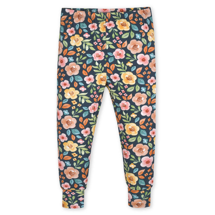 2-Piece Infant & Toddler Girls Midnight Floral Buttery-Soft Viscose Made from Eucalyptus Snug Fit Pajamas