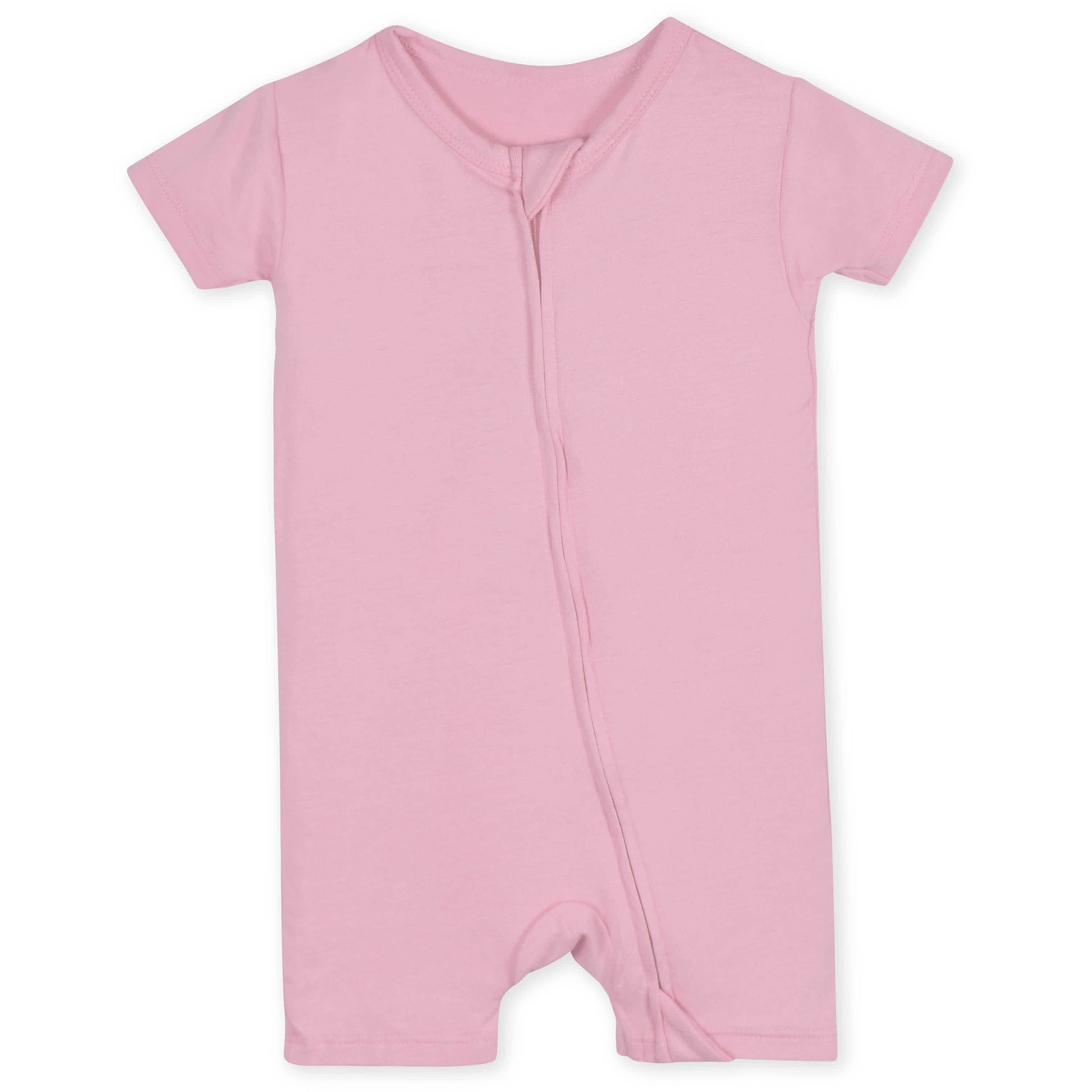 Baby Girls Sea Pink Buttery-Soft Viscose Made from Eucalyptus Snug Fit Romper