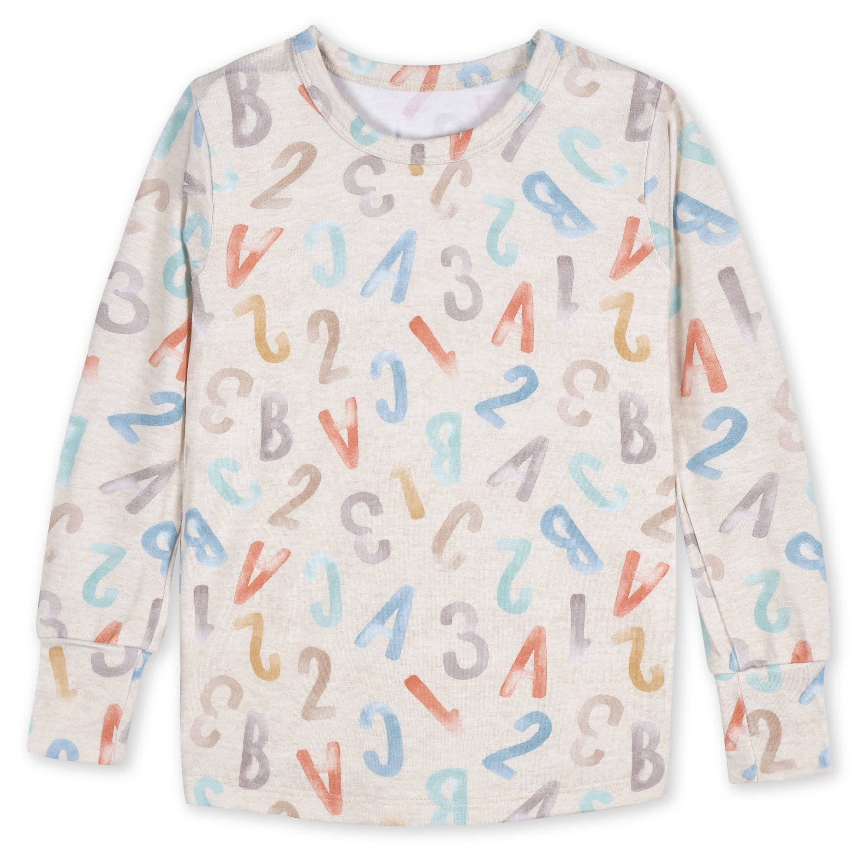 2-Piece Infant & Toddler ABC Buttery-Soft Viscose Made from Eucalyptus Snug Fit Pajamas