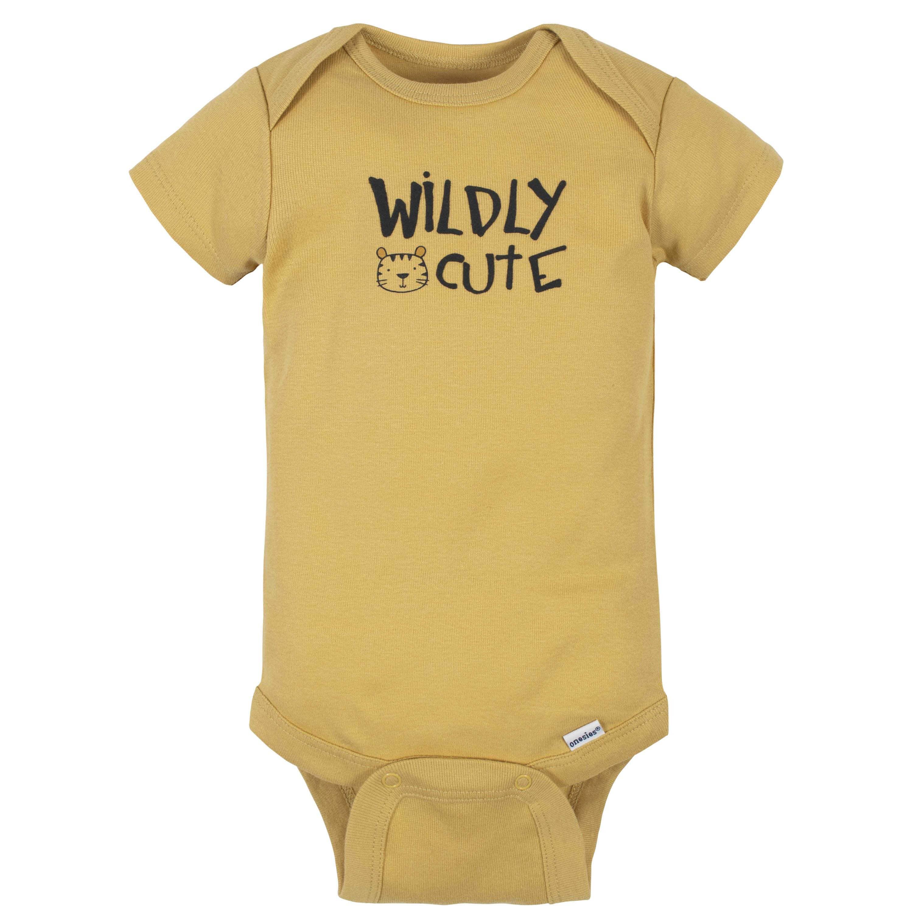 8-Pack Baby Boys Tiger Short Sleeve Onesies® Bodysuits-Gerber Childrenswear