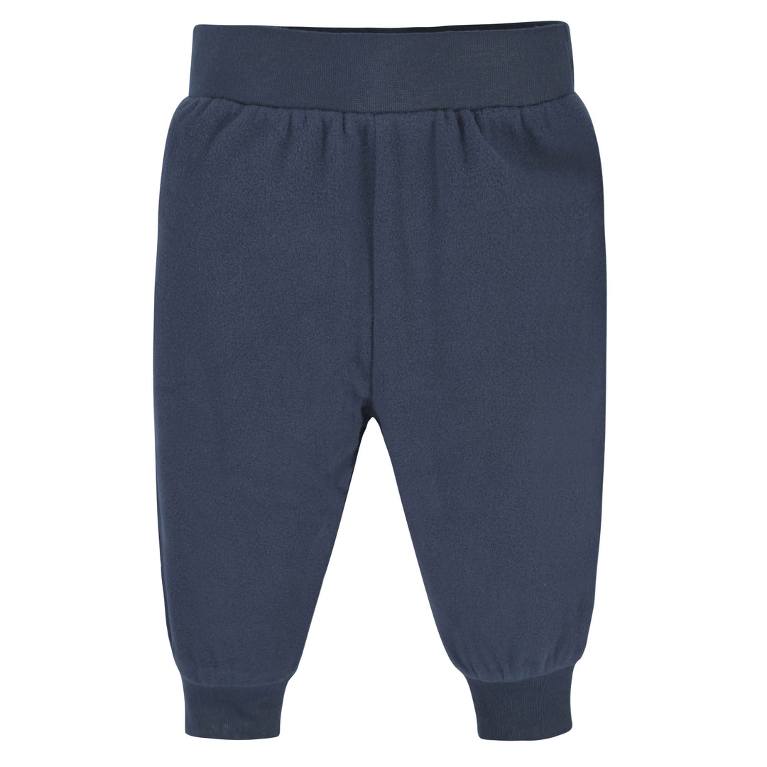 4-Pack Baby Boys Navy & Gray Microfleece Pants-Gerber Childrenswear
