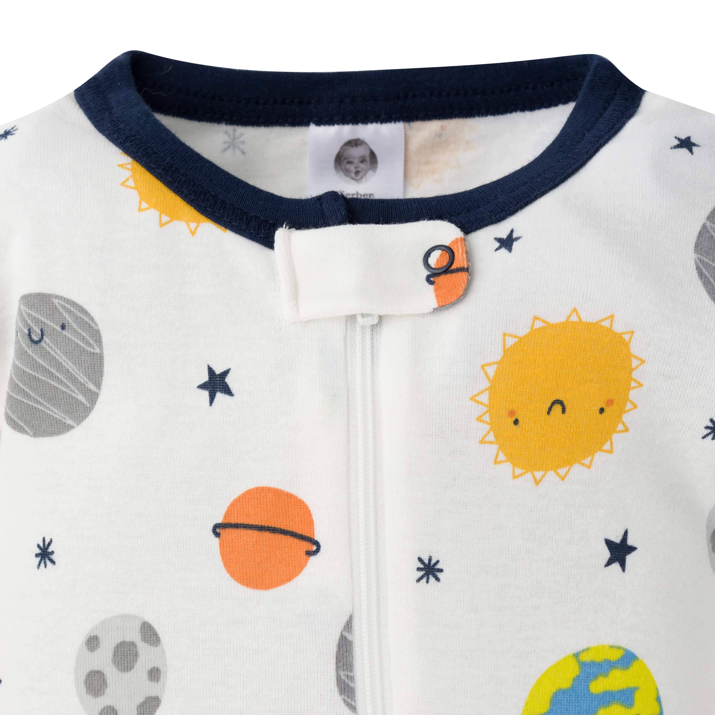 2-Pack Baby & Toddler Boys Earth Snug Fit Footed Cotton Pajamas-Gerber Childrenswear