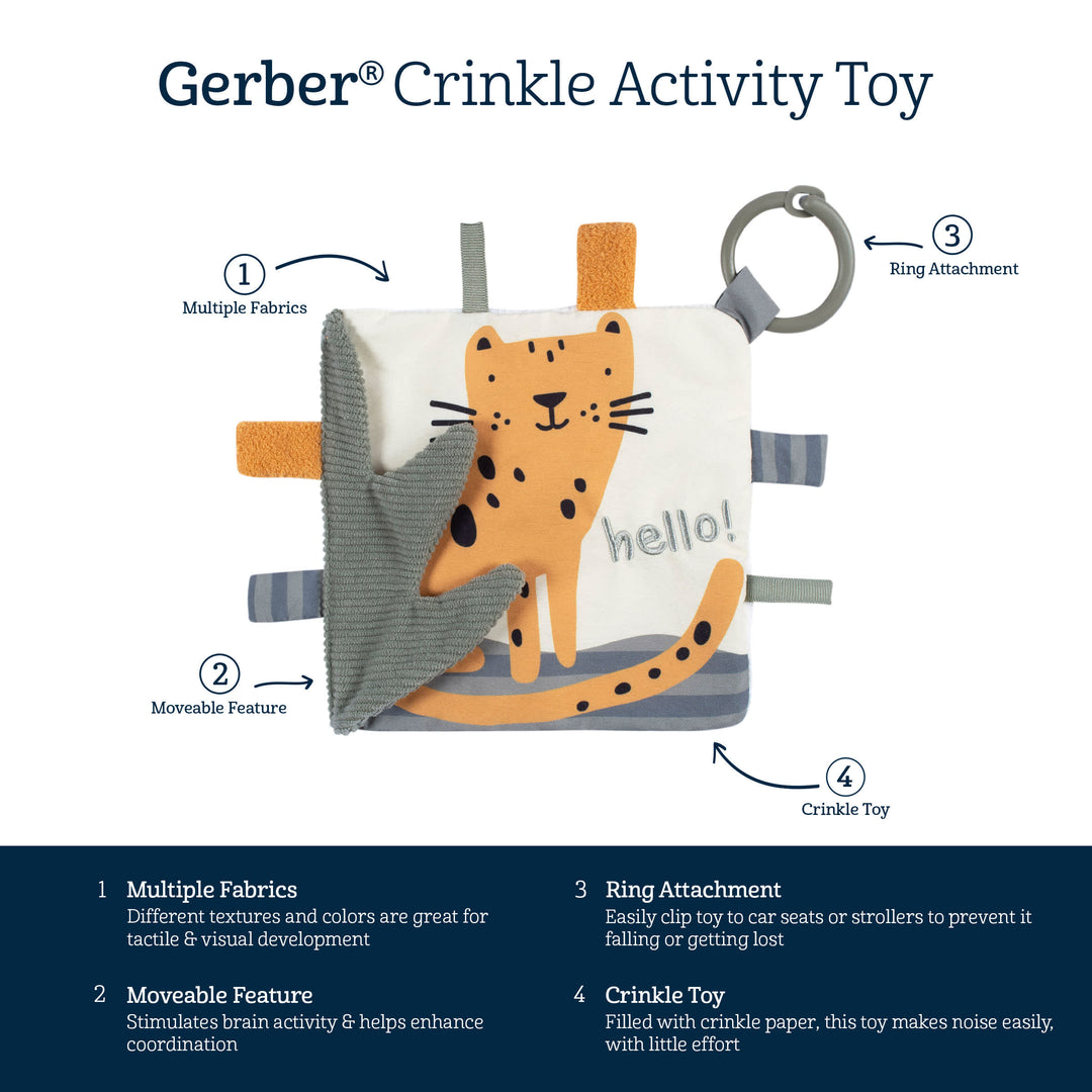 Baby Boys Cheetah Crinkle Toy