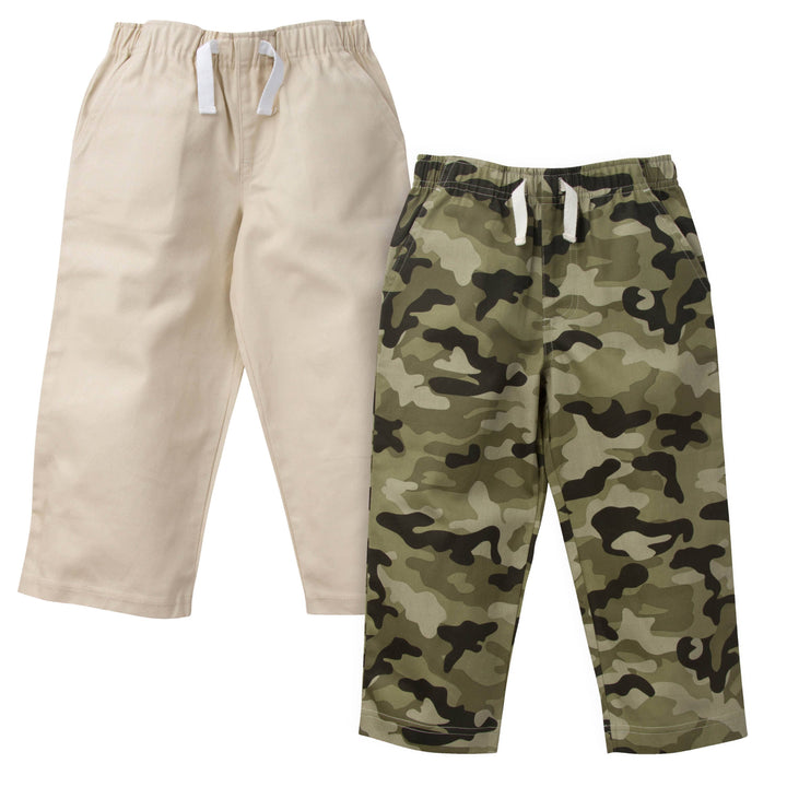 2-Pack Infant & Toddler Boys Camo & Khaki Pants-Gerber Childrenswear