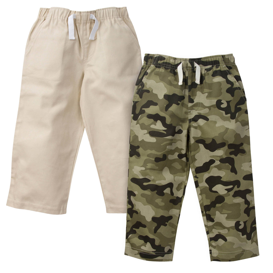 2-Pack Infant & Toddler Boys Camo & Khaki Pants-Gerber Childrenswear