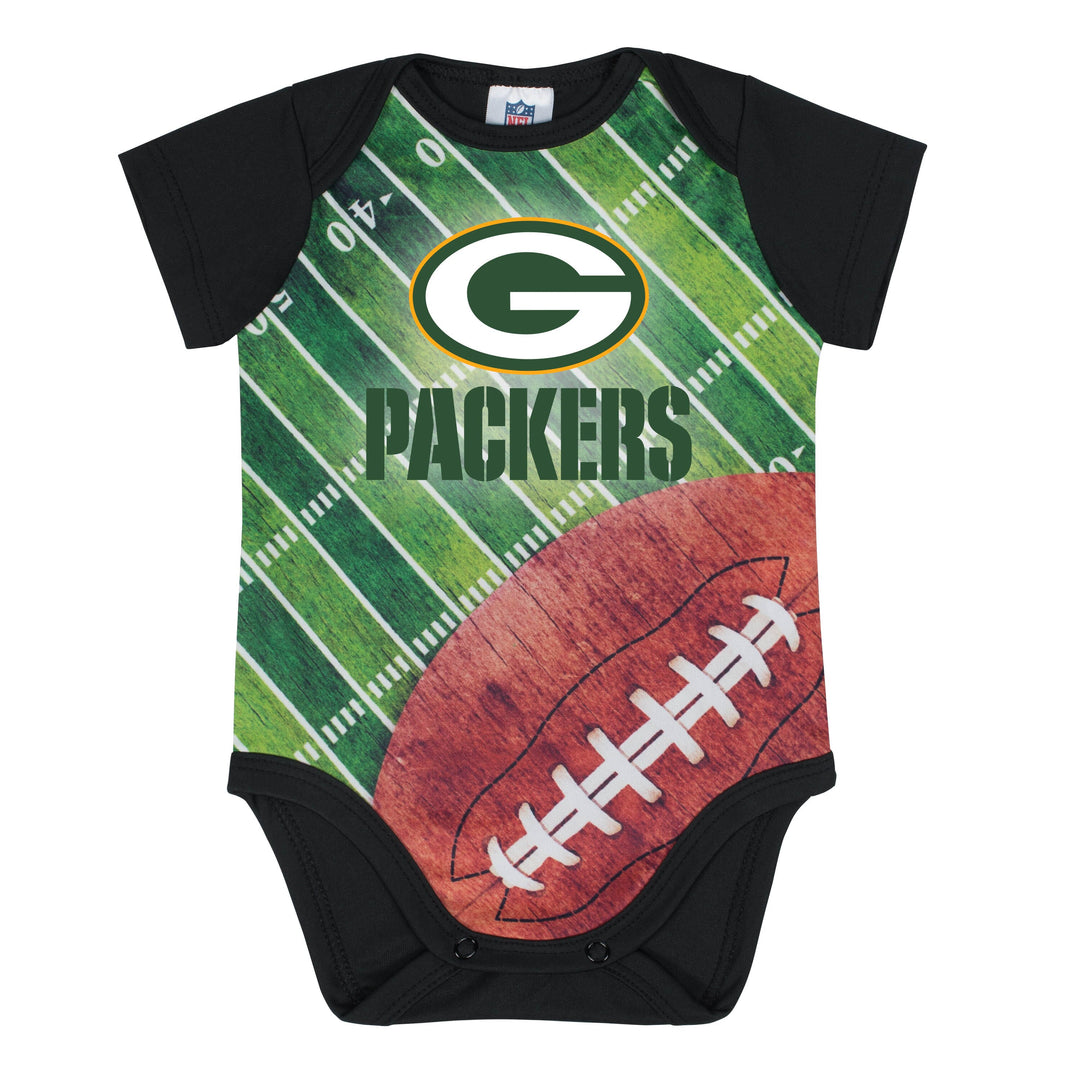 Green Bay Packers Baby Boy Short Sleeve Bodysuit-Gerber Childrenswear