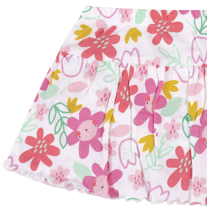 Girls 4-Piece Garden Shirts, Skirted Panty, & Pants Set-Gerber Childrenswear