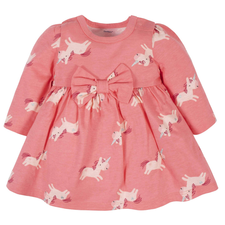 2-Piece Baby Girls Unicorn Dress & Pants Set-Gerber Childrenswear