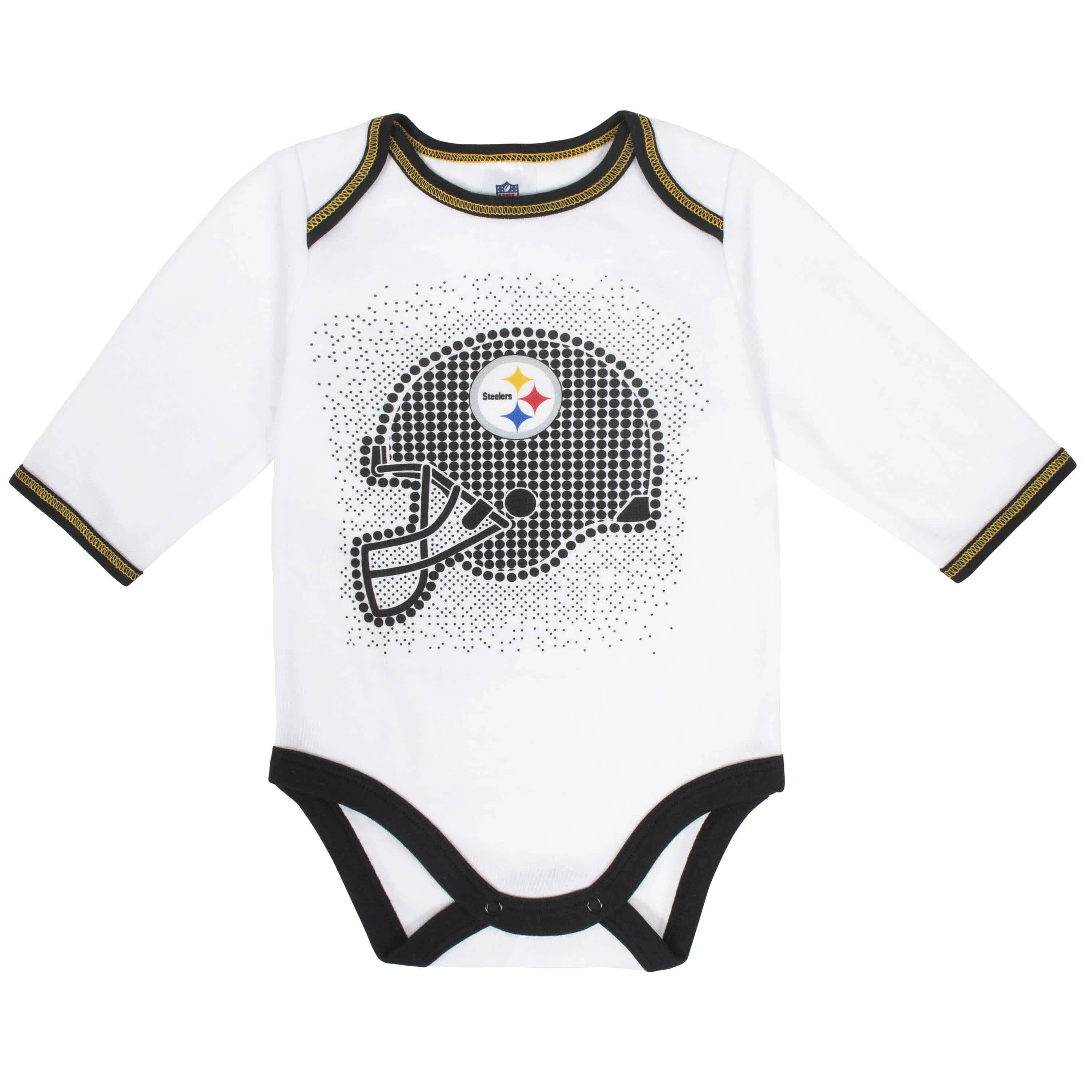 Pittsburgh Steelers 3-Piece Baby Boys Bodysuit, Pant, and Cap Set-Gerber Childrenswear