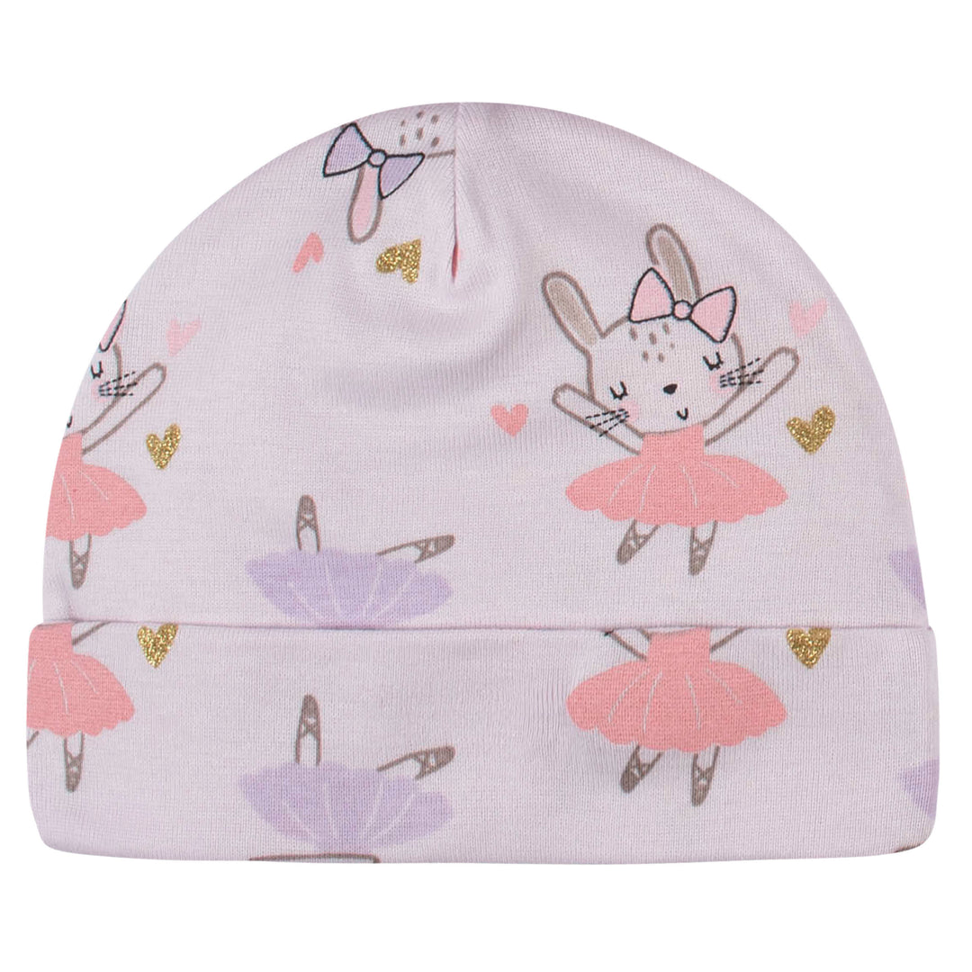4-Pack Baby Girls Bunny Ballerina Caps-Gerber Childrenswear
