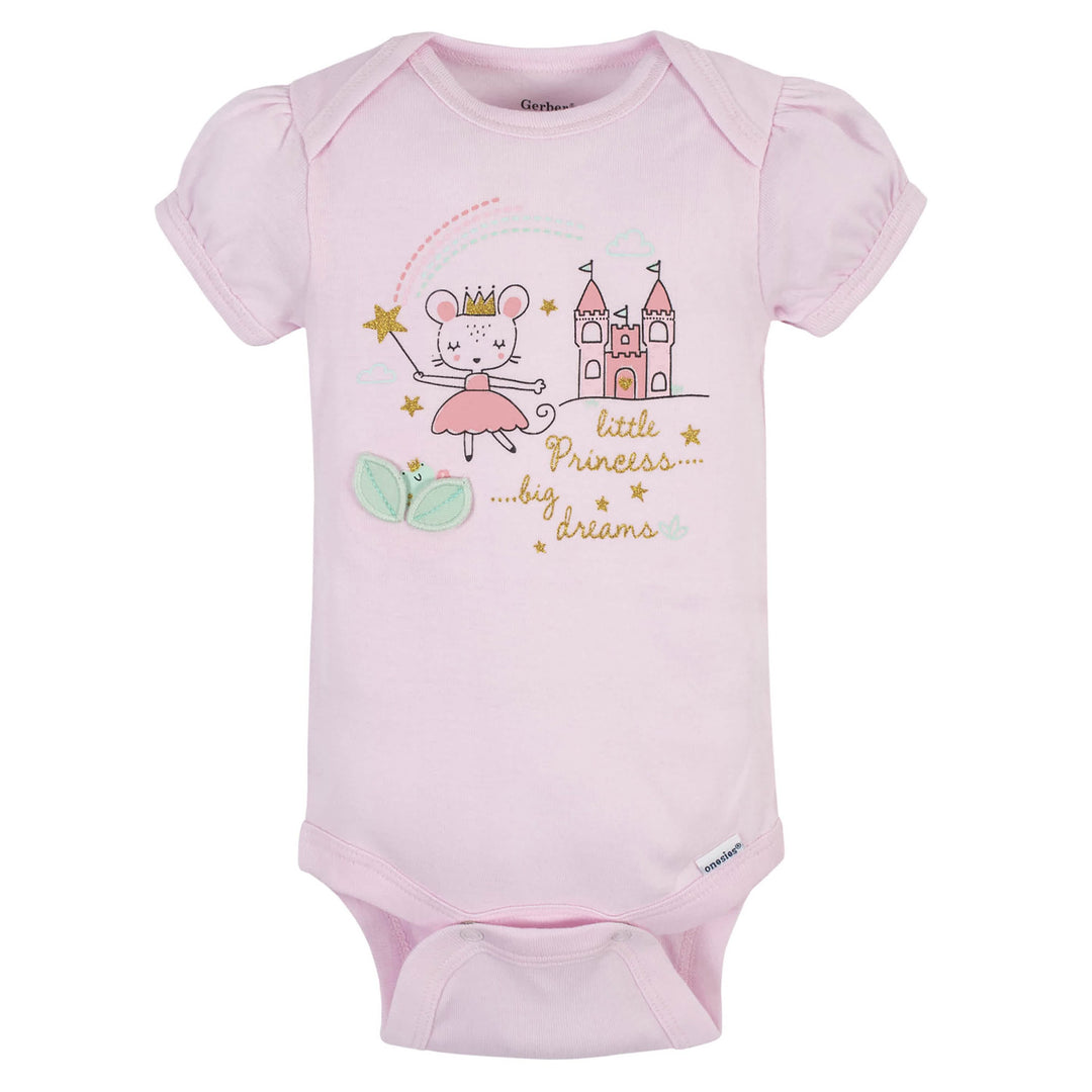 3-Pack Baby Girls Fairy Tale Organic Onesies® Bodysuits