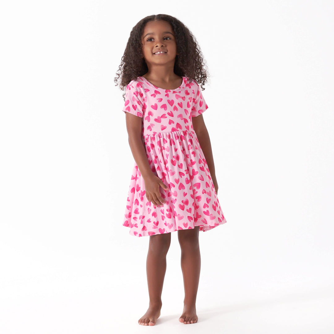 Infant & Toddler Girls Heartfelt Buttery-Soft Viscose Made from Eucalyptus Twirl Dress