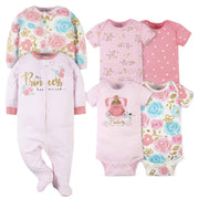 6-Piece Baby Girls Princess Onesies® Bodysuit and Sleep 'N Play Set-Gerber Childrenswear