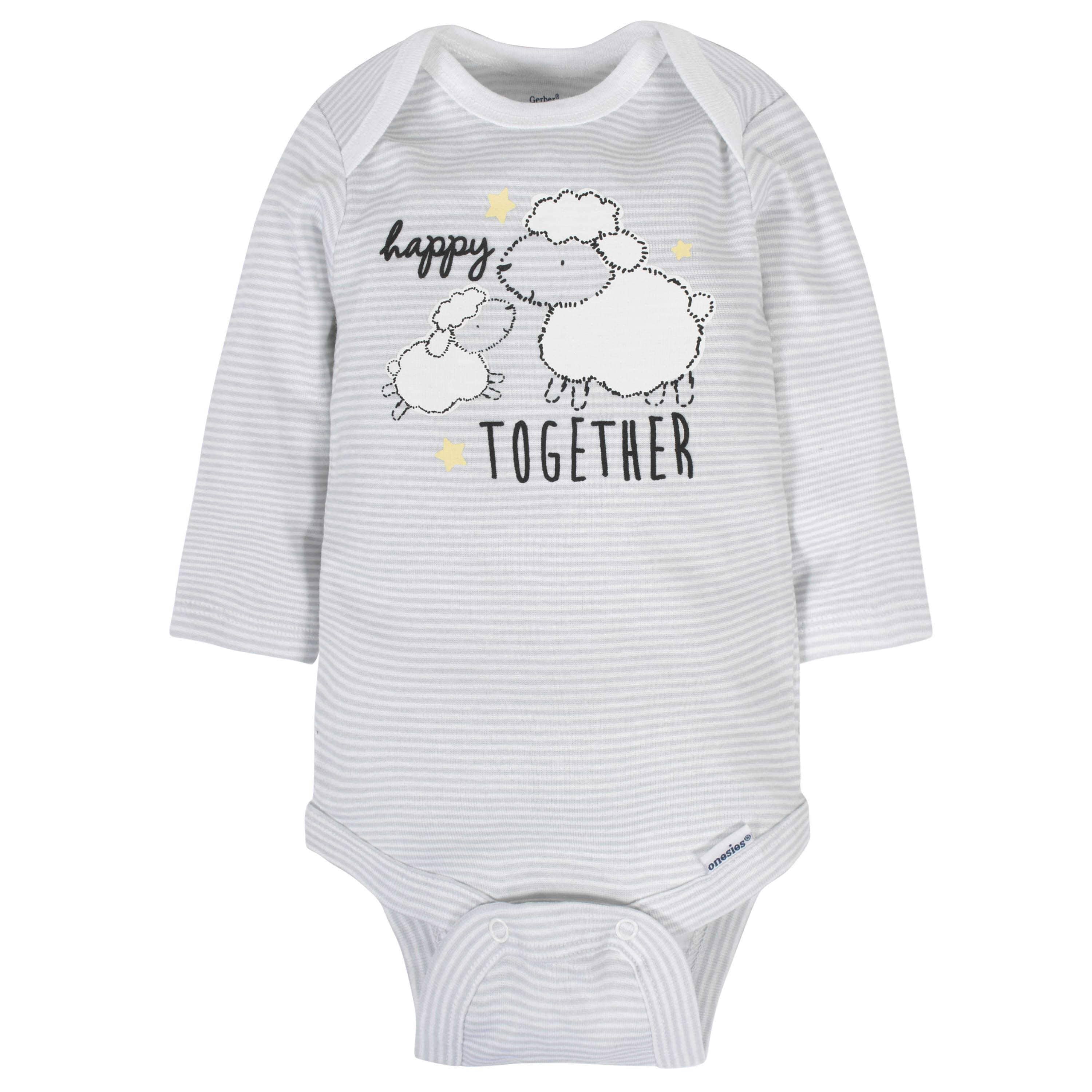 18-Piece Baby Neutral Sheep Sleep 'N Play, Onesies® Bodysuit, and Burpcloth Set-Gerber Childrenswear