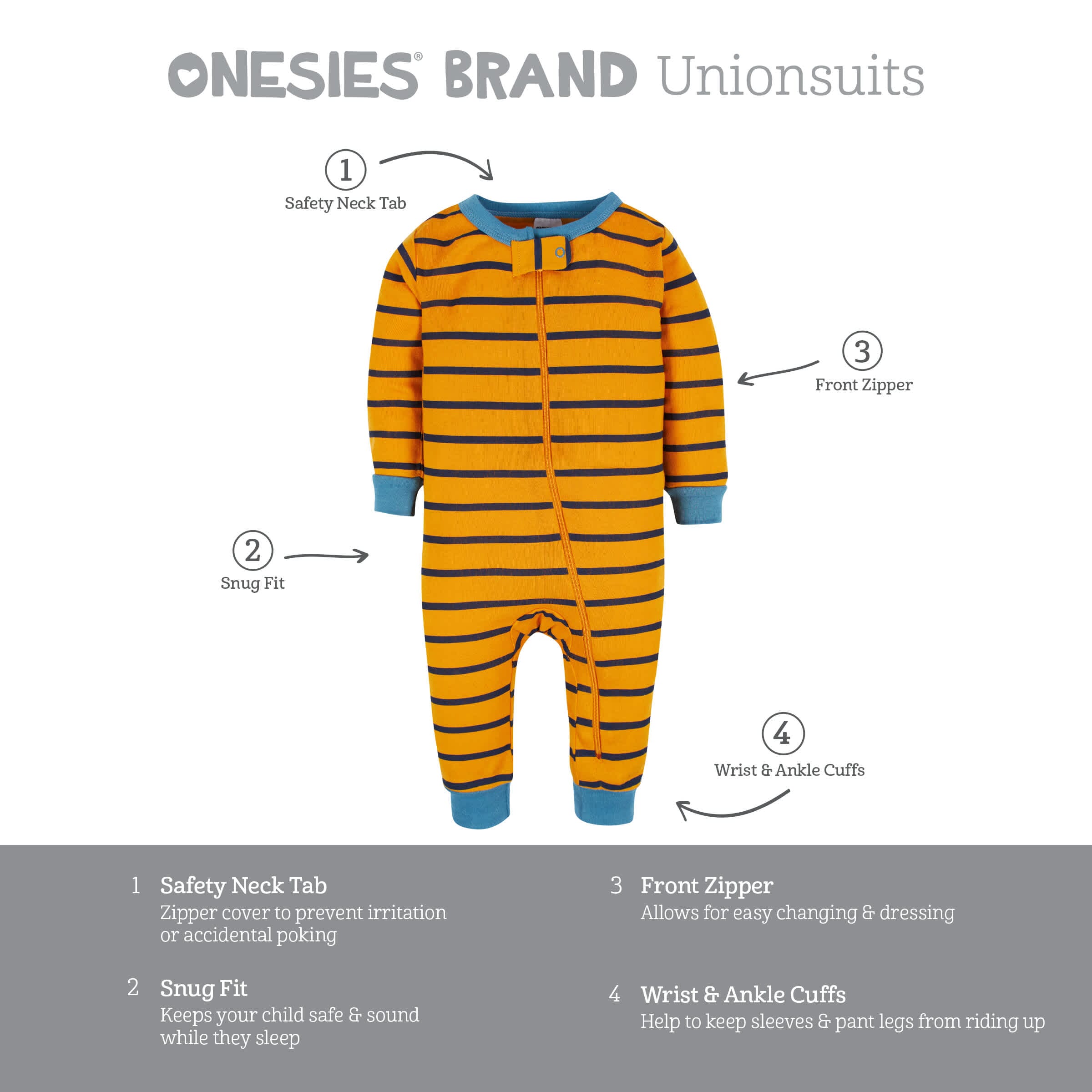 3-Pack Baby & Toddler Boys Construction Zone Snug Fit Footless Pajamas