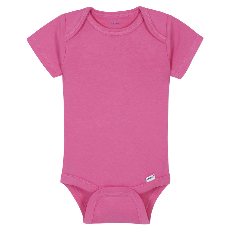 Premium Short Sleeve Onesies® Bodysuit - Hot Pink-Gerber Childrenswear