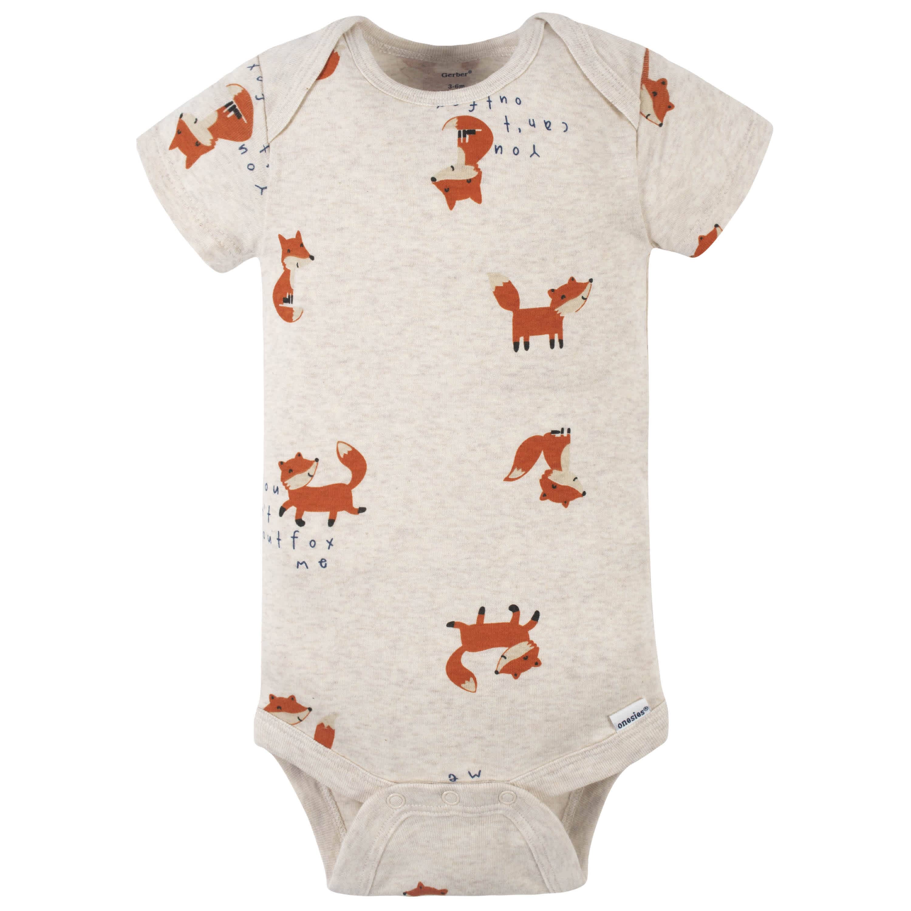 4-Pack Baby Boys Fox Short Sleeve Onesies® Bodysuits-Gerber Childrenswear