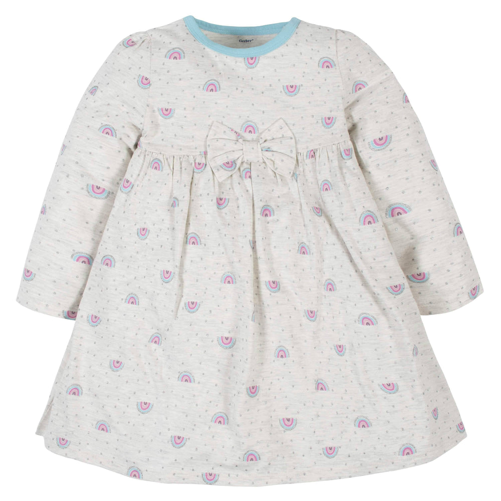 2-Piece Toddler Girls Rainbow Dress & Pants Set-Gerber Childrenswear