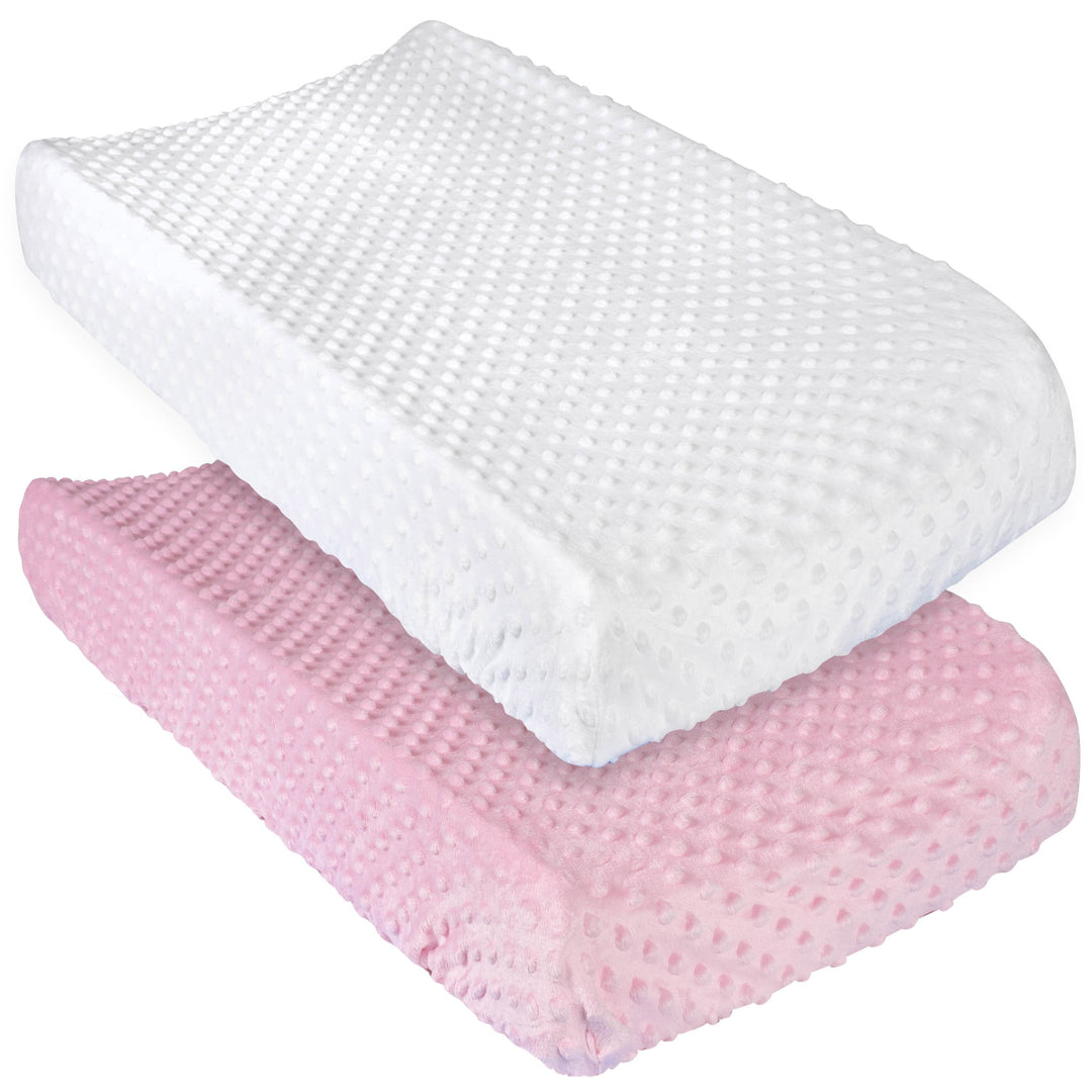 Gerber 2-Pack Baby Girls Pink/White Changing Pad Covers